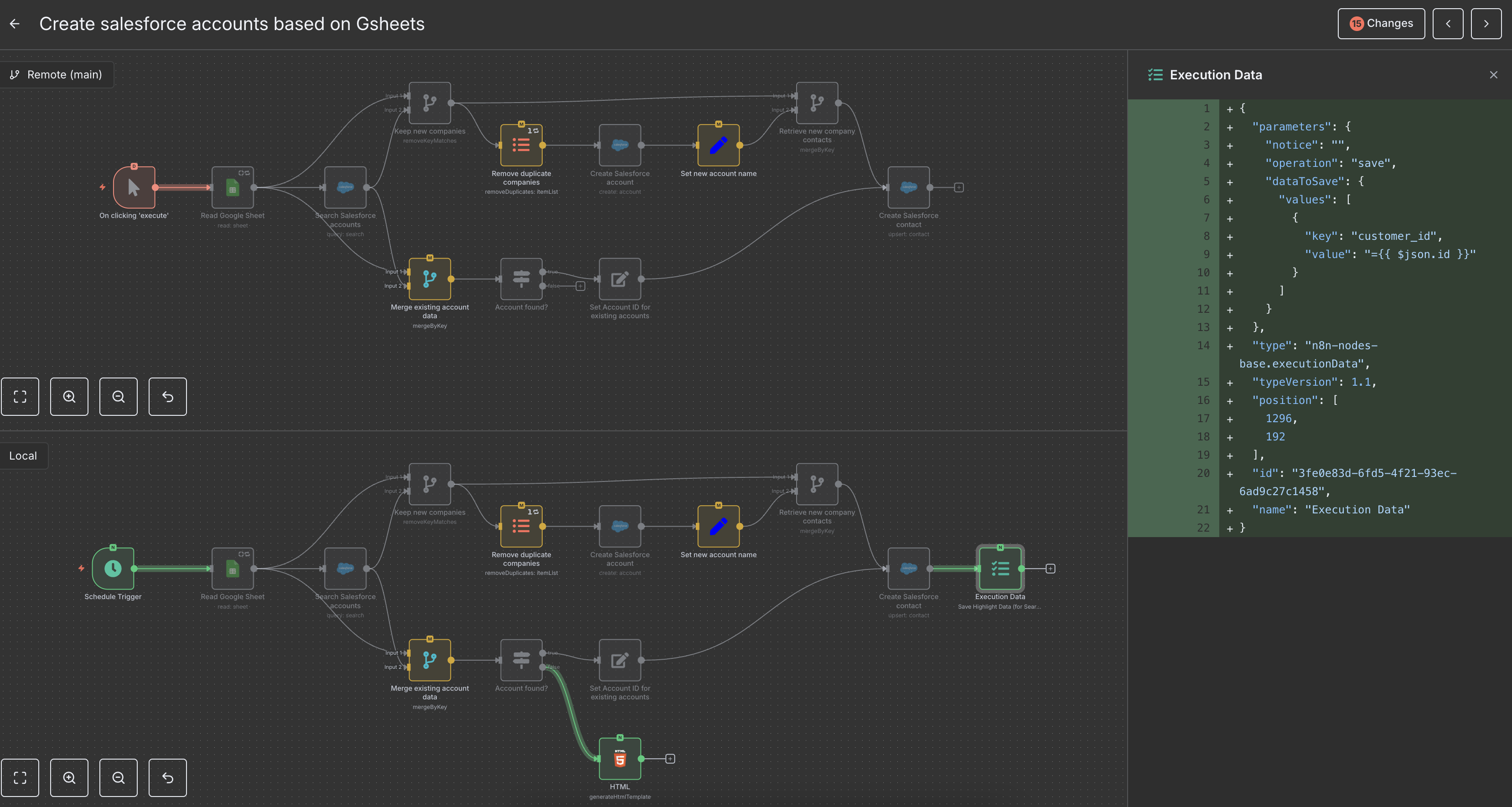 Workflow diffs